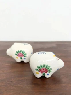 Duo salière et poivrière cochon céramique