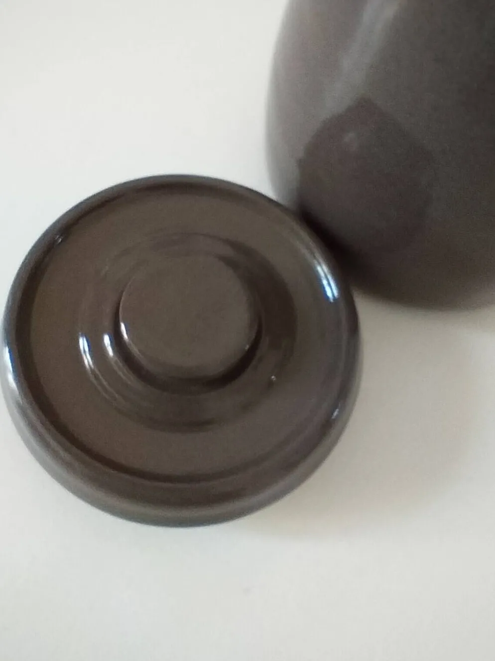 Duo verseuse et pot à lait en grès brun – céramique vintage