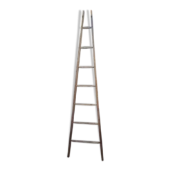 Echelle de cueillette en bois vintage 7 barreaux