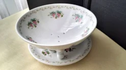 Egouttoir à fruits et son plat en porcelaine Pillivuyt