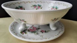 Egouttoir à fruits et son plat en porcelaine Pillivuyt