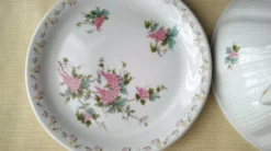 Egouttoir à fruits et son plat en porcelaine Pillivuyt