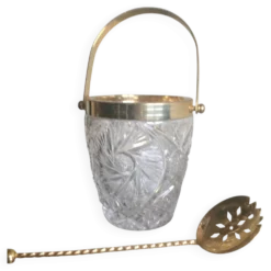 Elégant seau à glaçons et sa cuillère