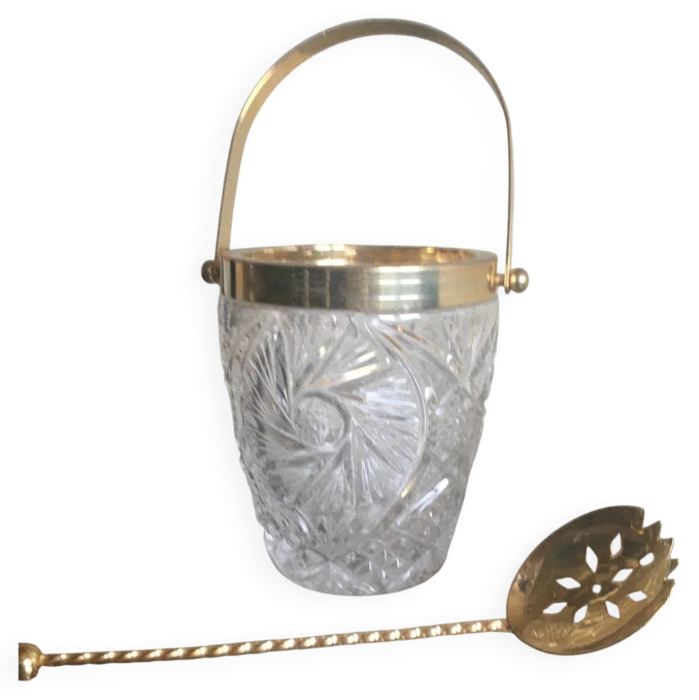 Elégant seau à glaçons et sa cuillère