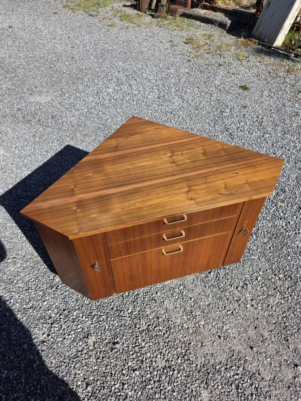 Encoignure scandinave en teck des années 60