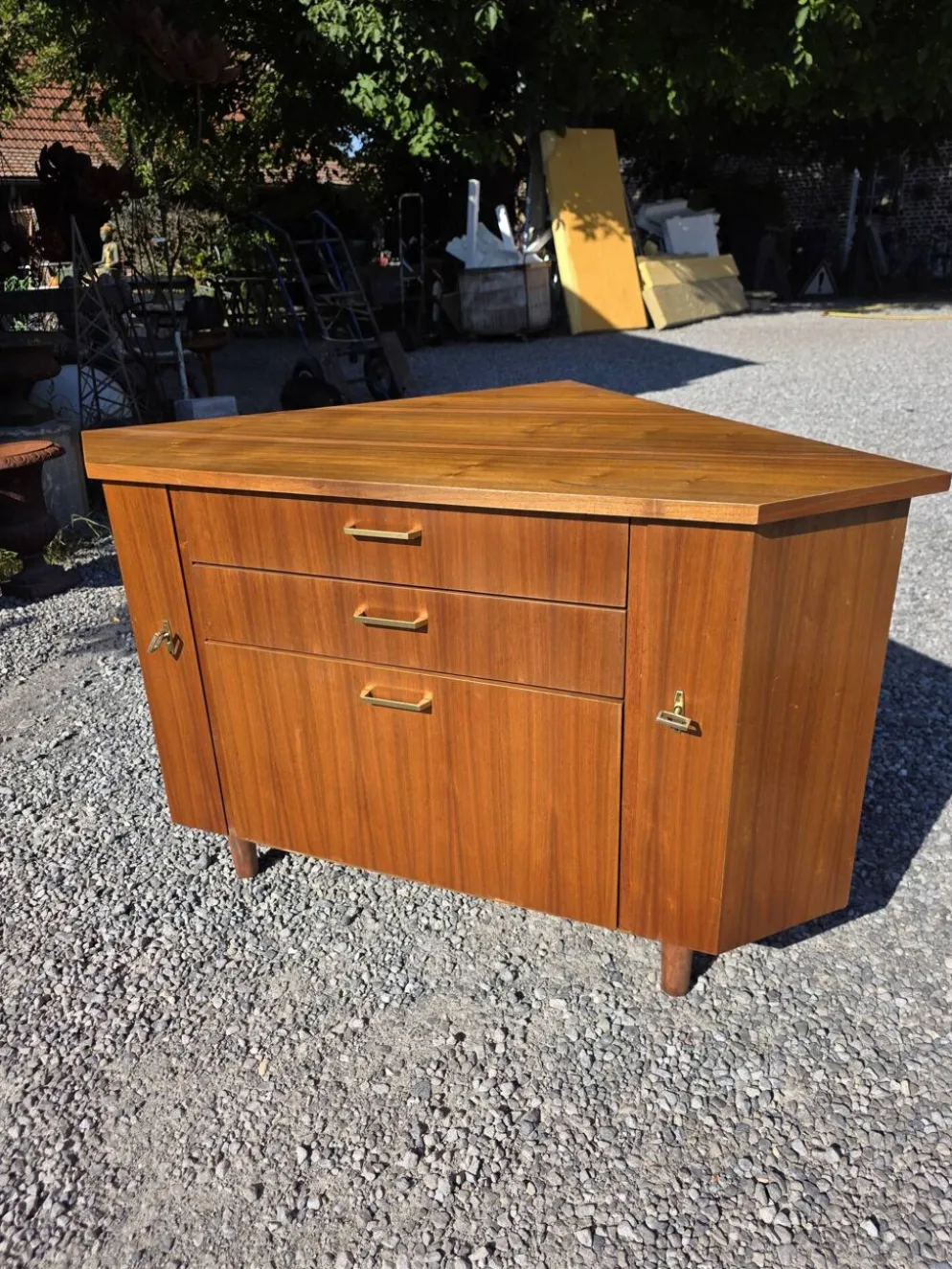 Encoignure scandinave en teck des années 60