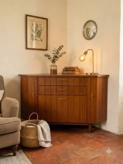 Encoignure scandinave en teck des années 60