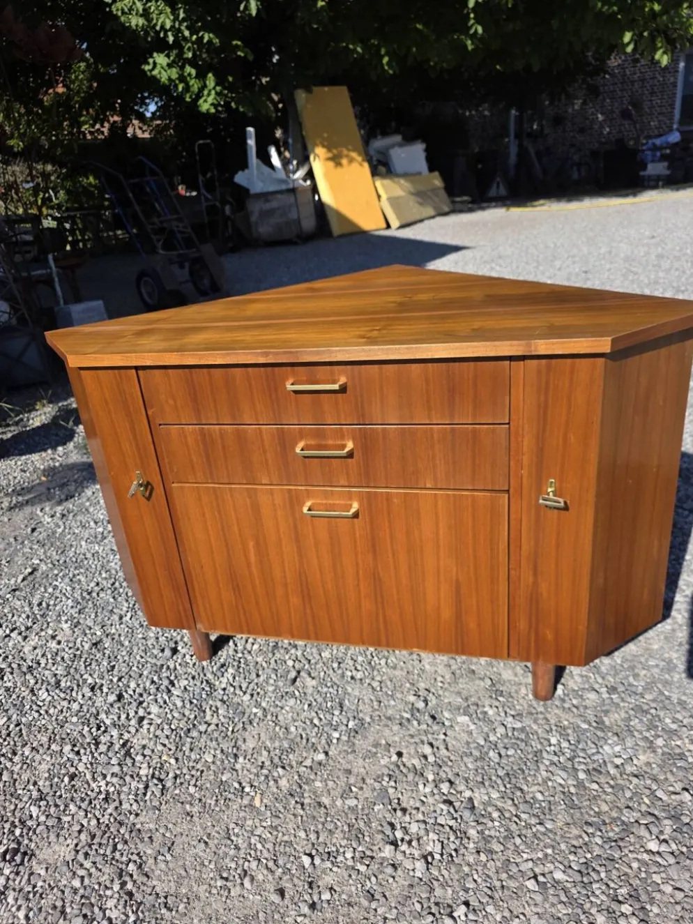 Encoignure scandinave en teck des années 60