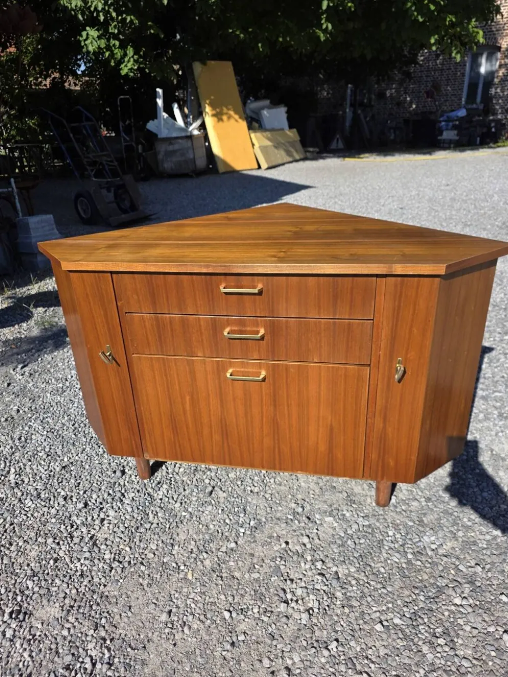 Encoignure scandinave en teck des années 60