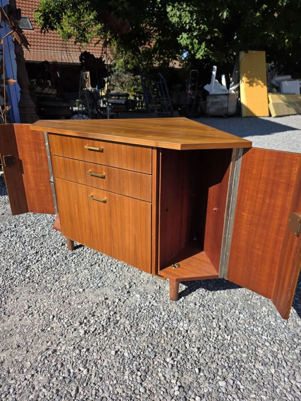 Encoignure scandinave en teck des années 60
