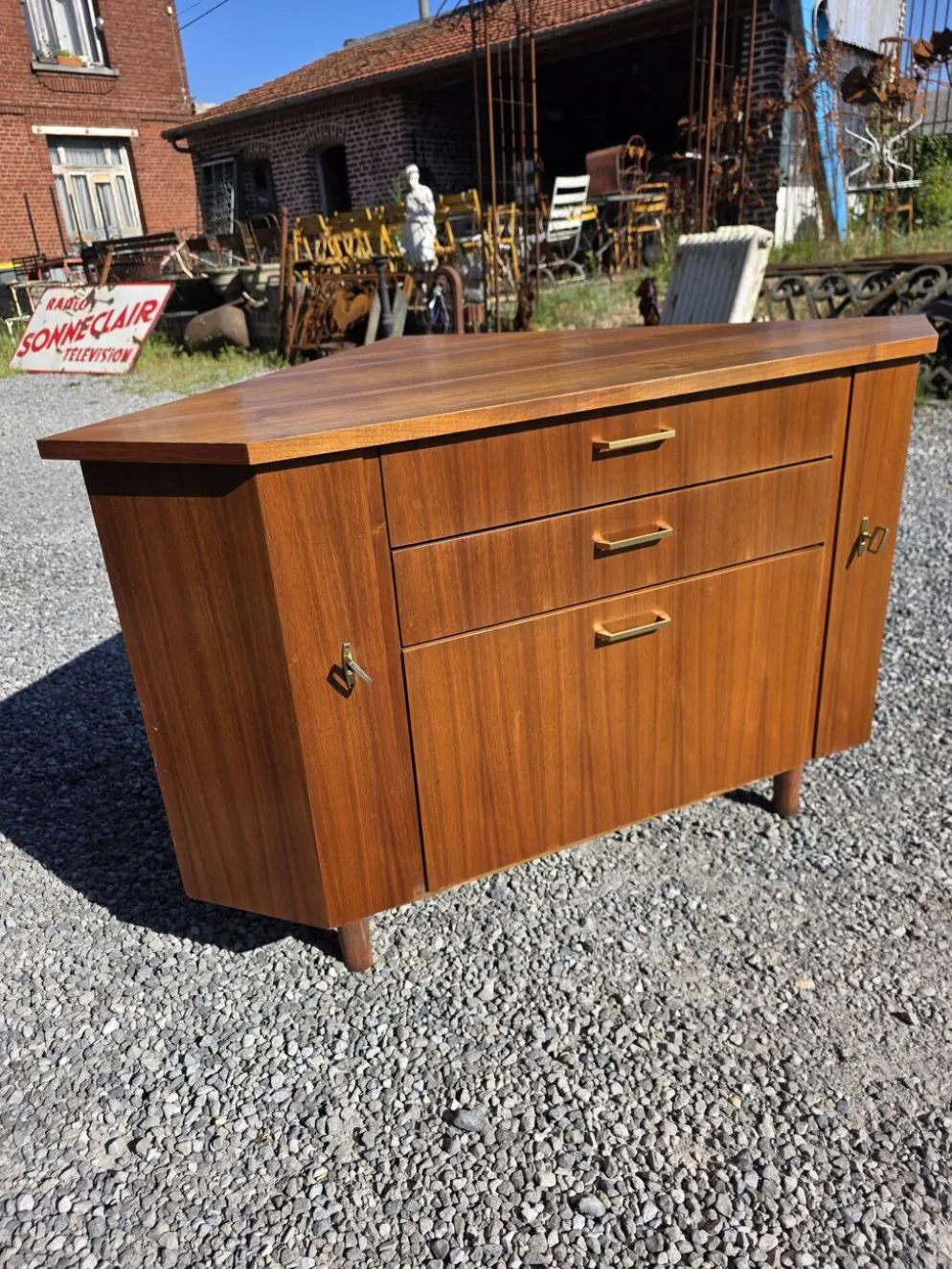 Encoignure scandinave en teck des années 60