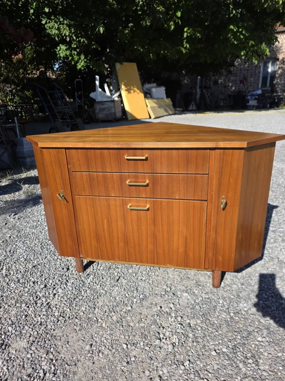 Encoignure scandinave en teck des années 60