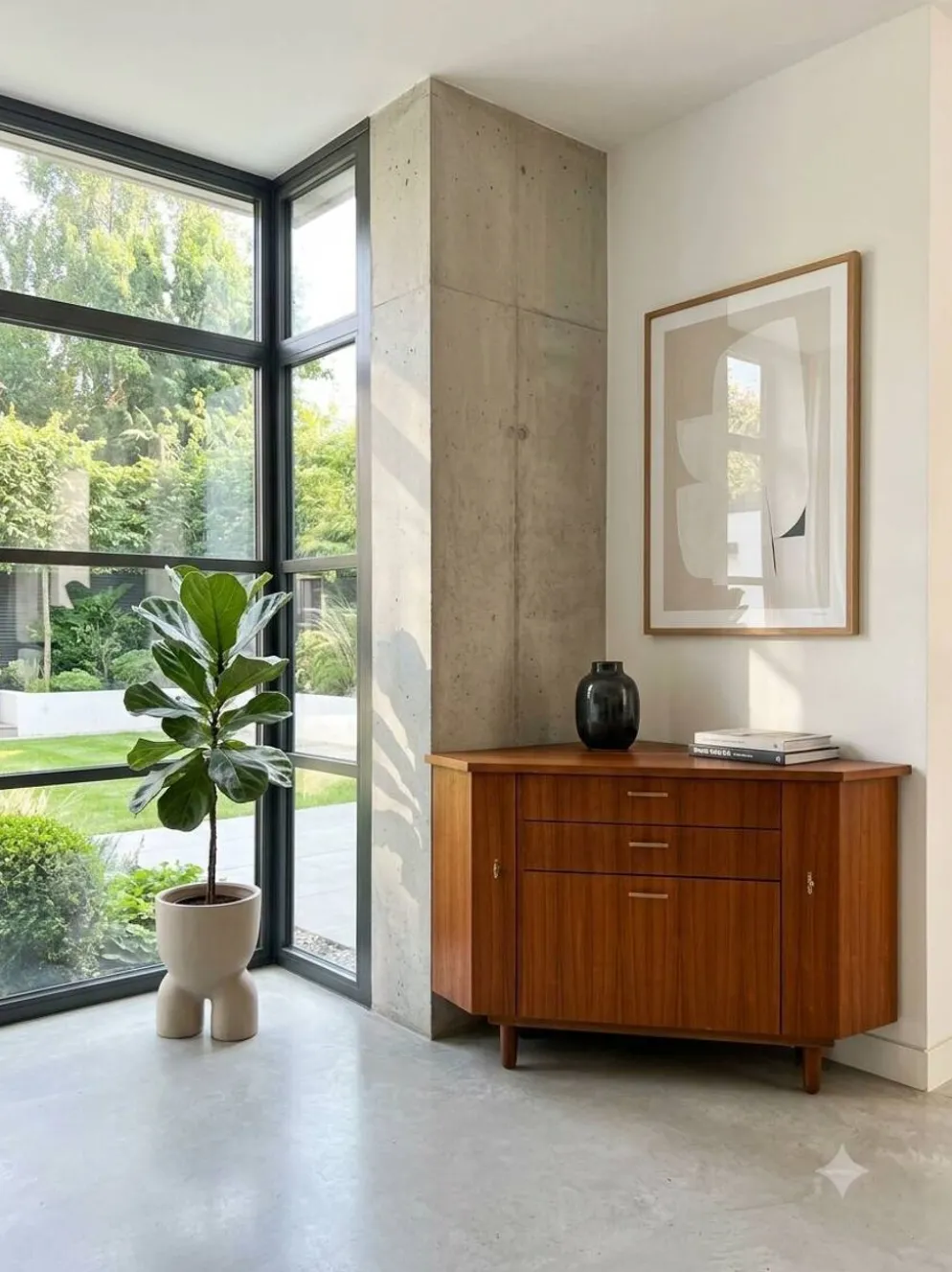 Encoignure scandinave en teck des années 60