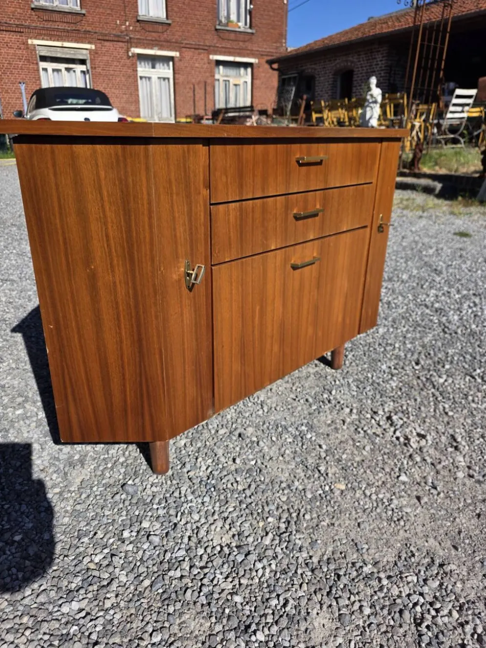 Encoignure scandinave en teck des années 60