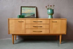 Enfilade basse vintage années 60-70 rétro meuble TV hifi années 70