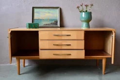 Enfilade basse vintage années 60-70 rétro meuble TV hifi années 70