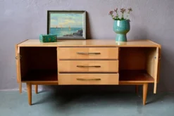 Enfilade basse vintage années 60-70 rétro meuble TV hifi années 70