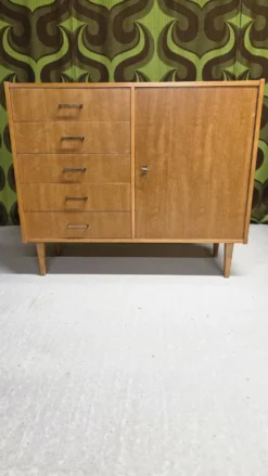 Enfilade bois blond 1970 vintage
