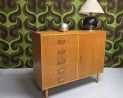 Enfilade bois blond 1970 vintage