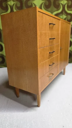 Enfilade bois blond 1970 vintage