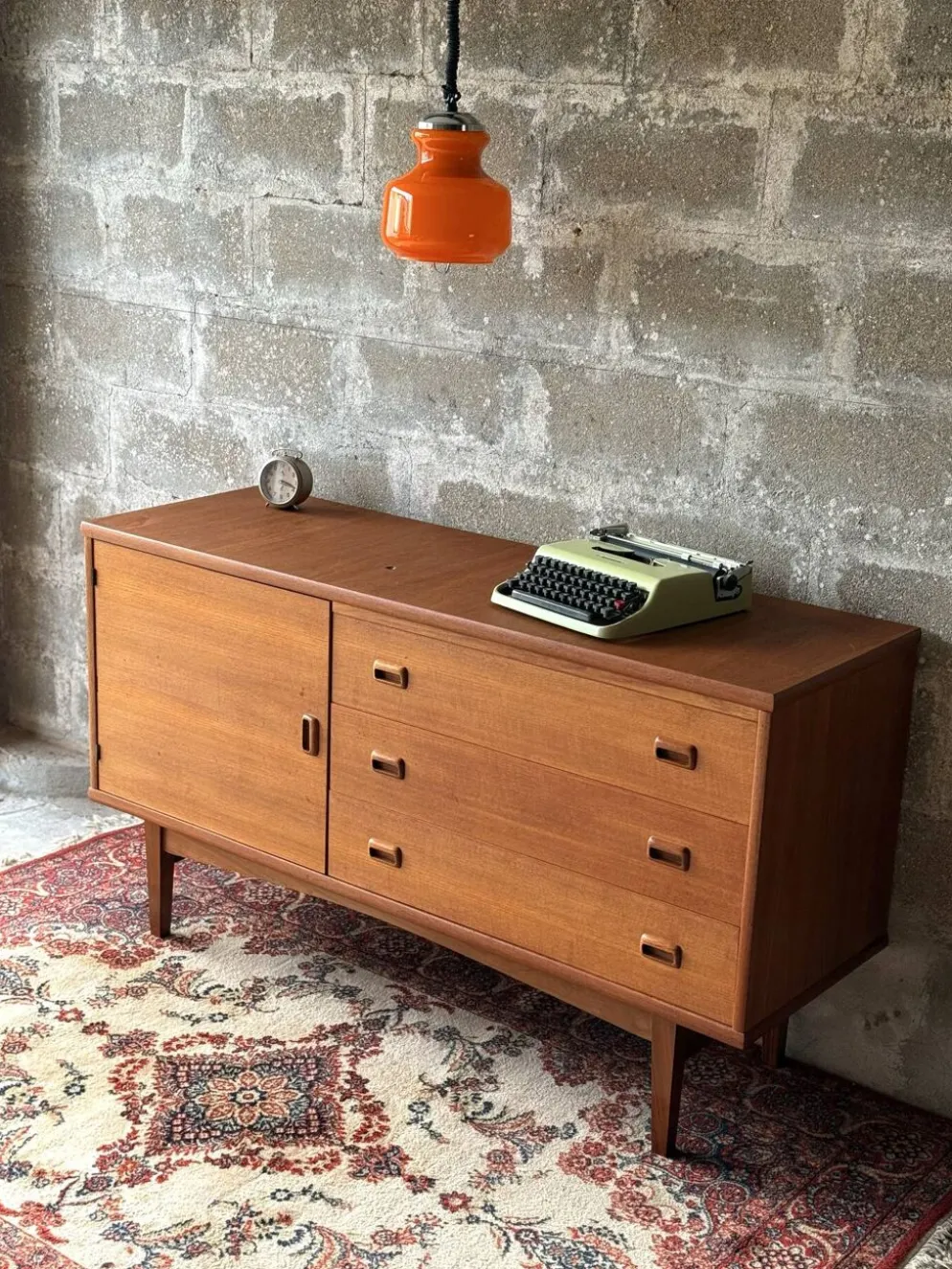 Enfilade buffet scandinave vintage en teck, 1960