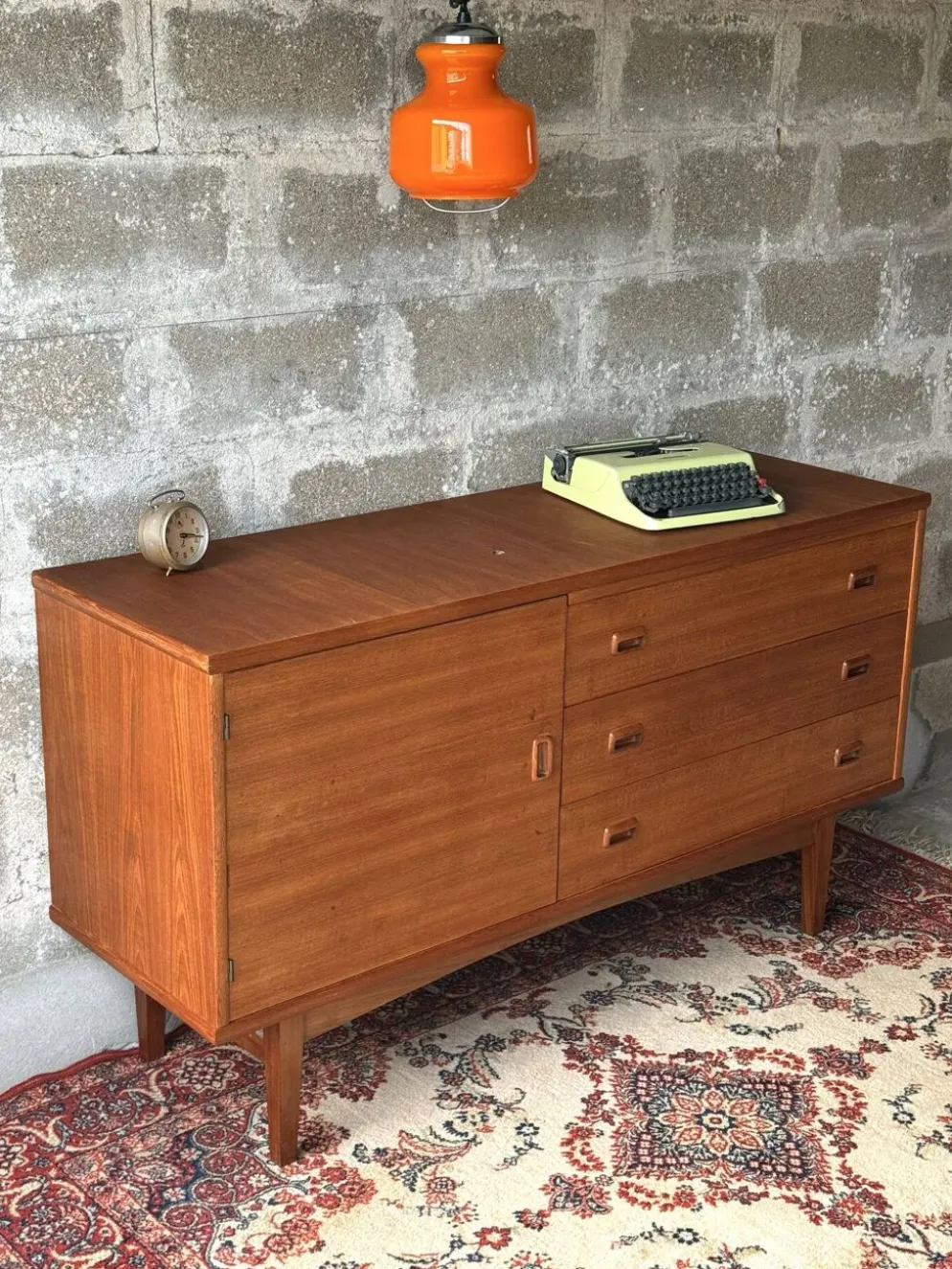 Enfilade buffet scandinave vintage en teck, 1960
