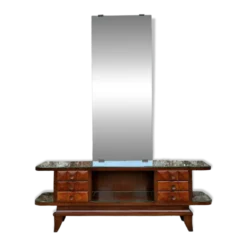 Enfilade coiffeuse art déco en acajou, meuble d’entrée vintage