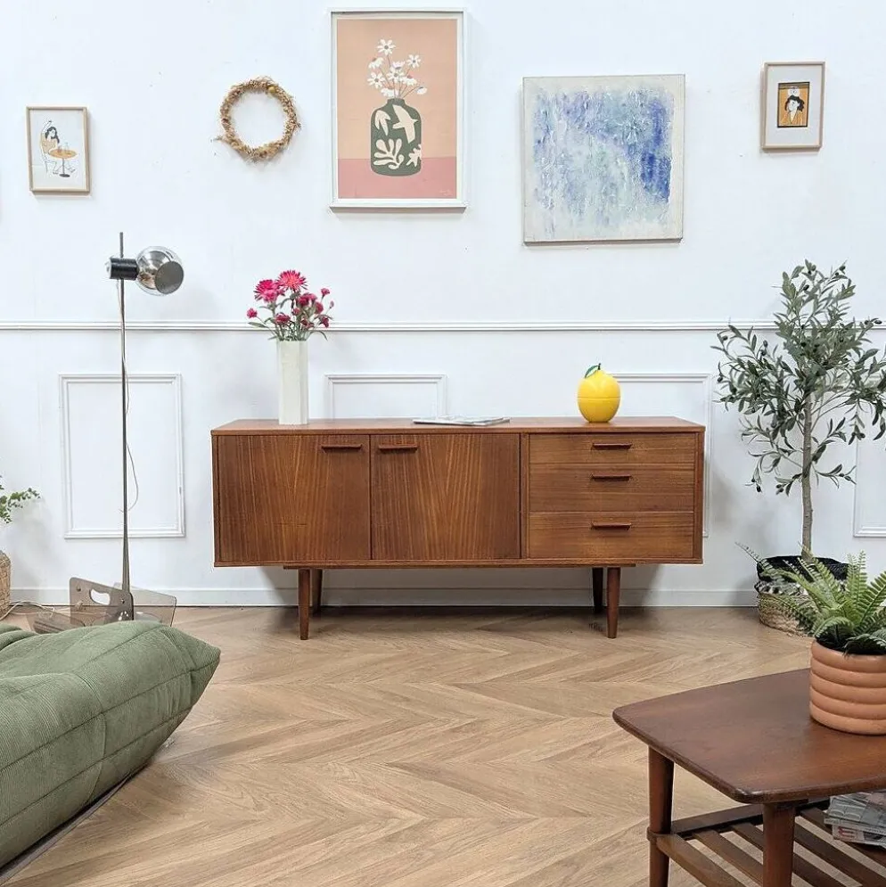 Enfilade danoise vintage teck années 60