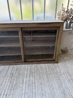 Enfilade de métier XXL 3m pin et chêne portes vitrées