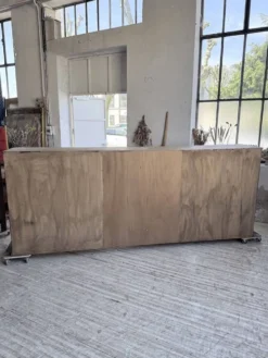 Enfilade de métier XXL 3m pin et chêne portes vitrées