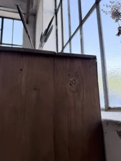 Enfilade de métier XXL 3m pin et chêne portes vitrées