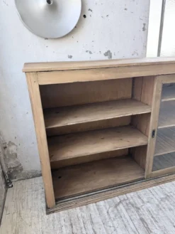 Enfilade de métier XXL 3m pin et chêne portes vitrées