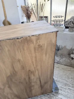 Enfilade de métier XXL 3m pin et chêne portes vitrées