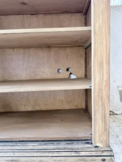 Enfilade de métier XXL 3m pin et chêne portes vitrées