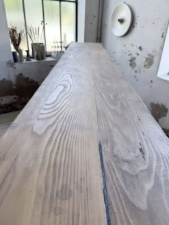 Enfilade de métier XXL 3m pin et chêne portes vitrées