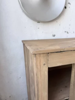 Enfilade de métier XXL 3m pin et chêne portes vitrées