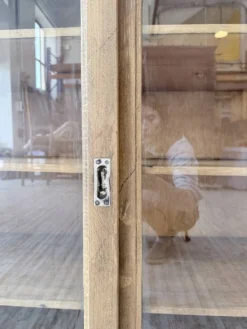 Enfilade de métier XXL 3m pin et chêne portes vitrées