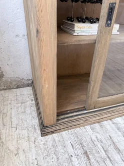 Enfilade de métier XXL 3m pin et chêne portes vitrées