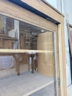 Enfilade de métier XXL 3m pin et chêne portes vitrées