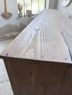 Enfilade de métier XXL 3m pin et chêne portes vitrées