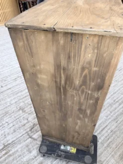 Enfilade de métier XXL 3m pin et chêne portes vitrées