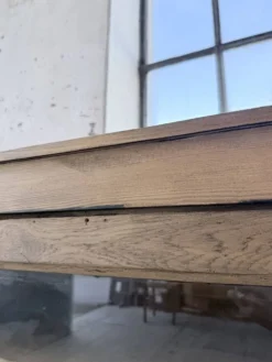 Enfilade de métier XXL 3m pin et chêne portes vitrées