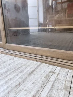 Enfilade de métier XXL 3m pin et chêne portes vitrées
