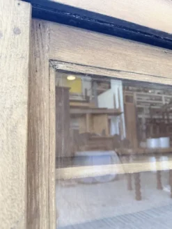 Enfilade de métier XXL 3m pin et chêne portes vitrées