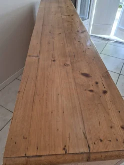 Enfilade en bois ancien,trois portes vitrées coulissantes