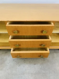 Enfilade en chêne blond, années 50, vintage