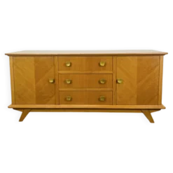 Enfilade en chêne blond, années 50, vintage