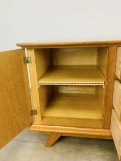 Enfilade en chêne blond, années 50, vintage