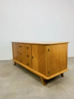 Enfilade en chêne blond, années 50, vintage