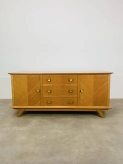 Enfilade en chêne blond, années 50, vintage